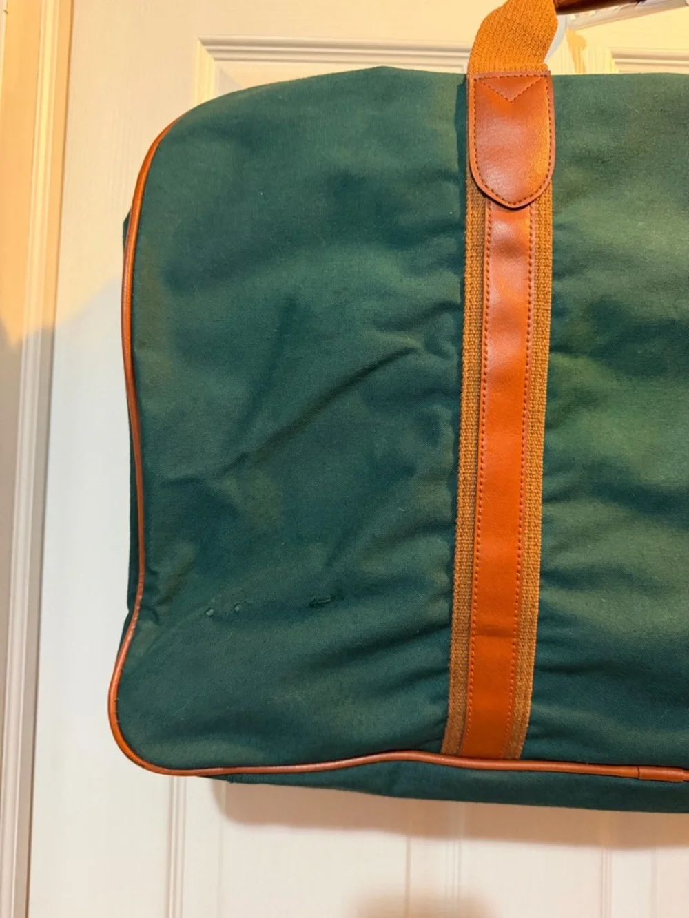 Polo Ralph Lauren Vintage Green Tan Soft Side Small Suitcase